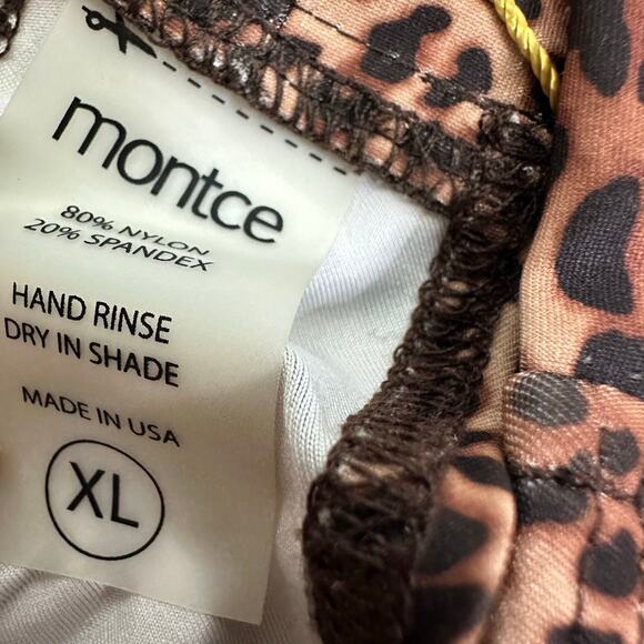 NEW Montce Uno Bikini Bottom Leopard Size XL - Picture 4 of 6